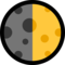 First Quarter Moon emoji on Microsoft